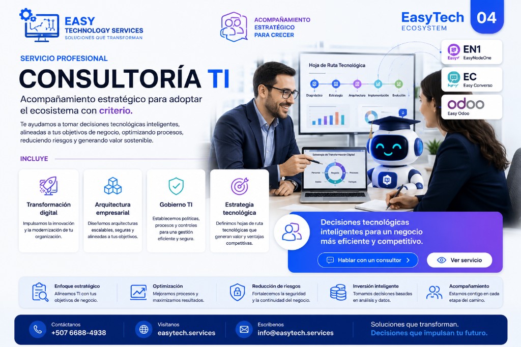 Flyer Consultoría TI estratégica EasyTech Services