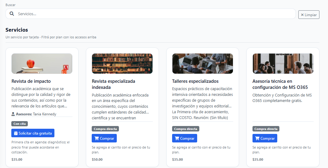 Catálogo de servicios EN1 — talleres y servicios especializados
