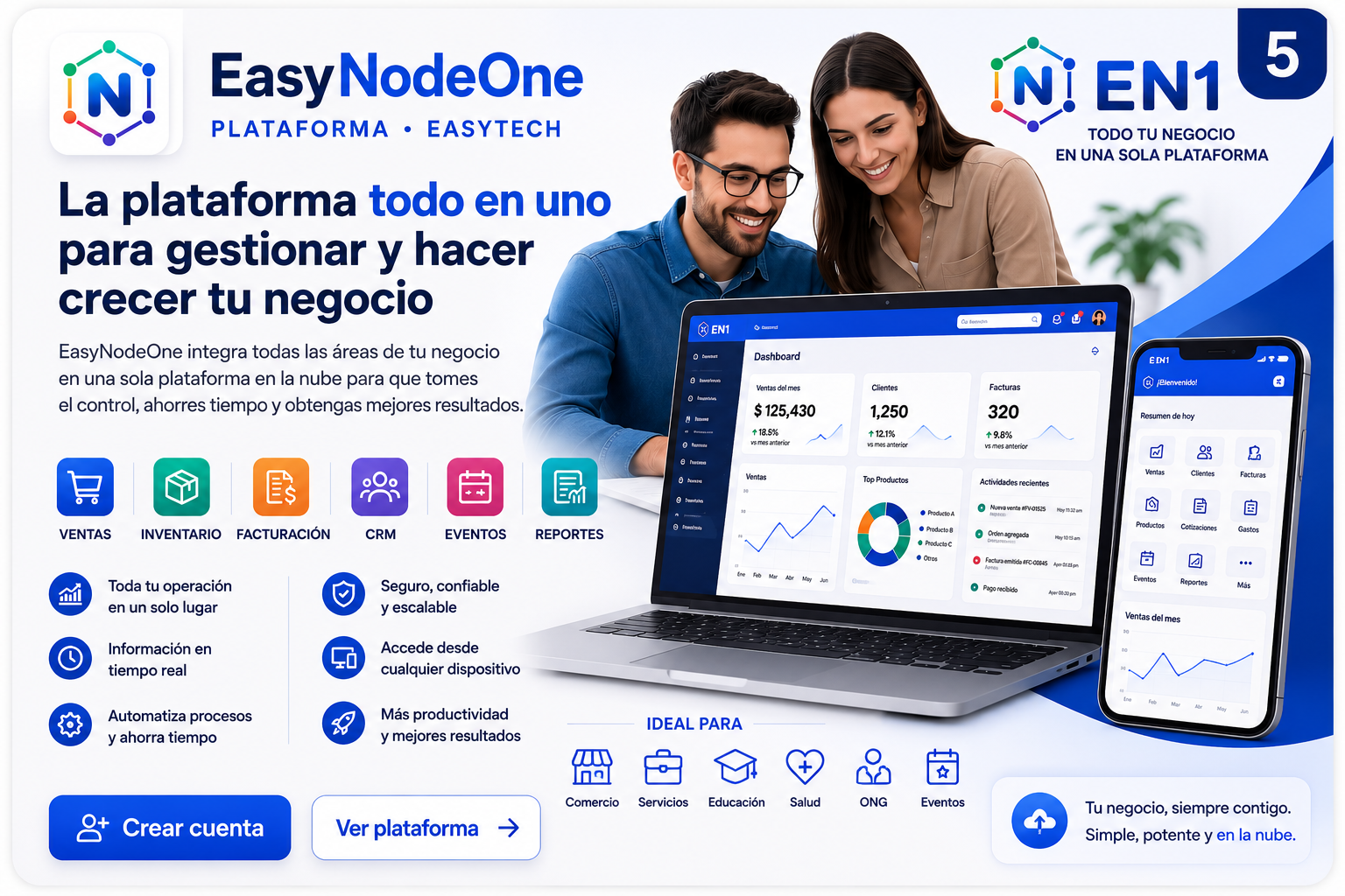 EasyNodeOne EN1 — plataforma en la nube para equipos y organizaciones