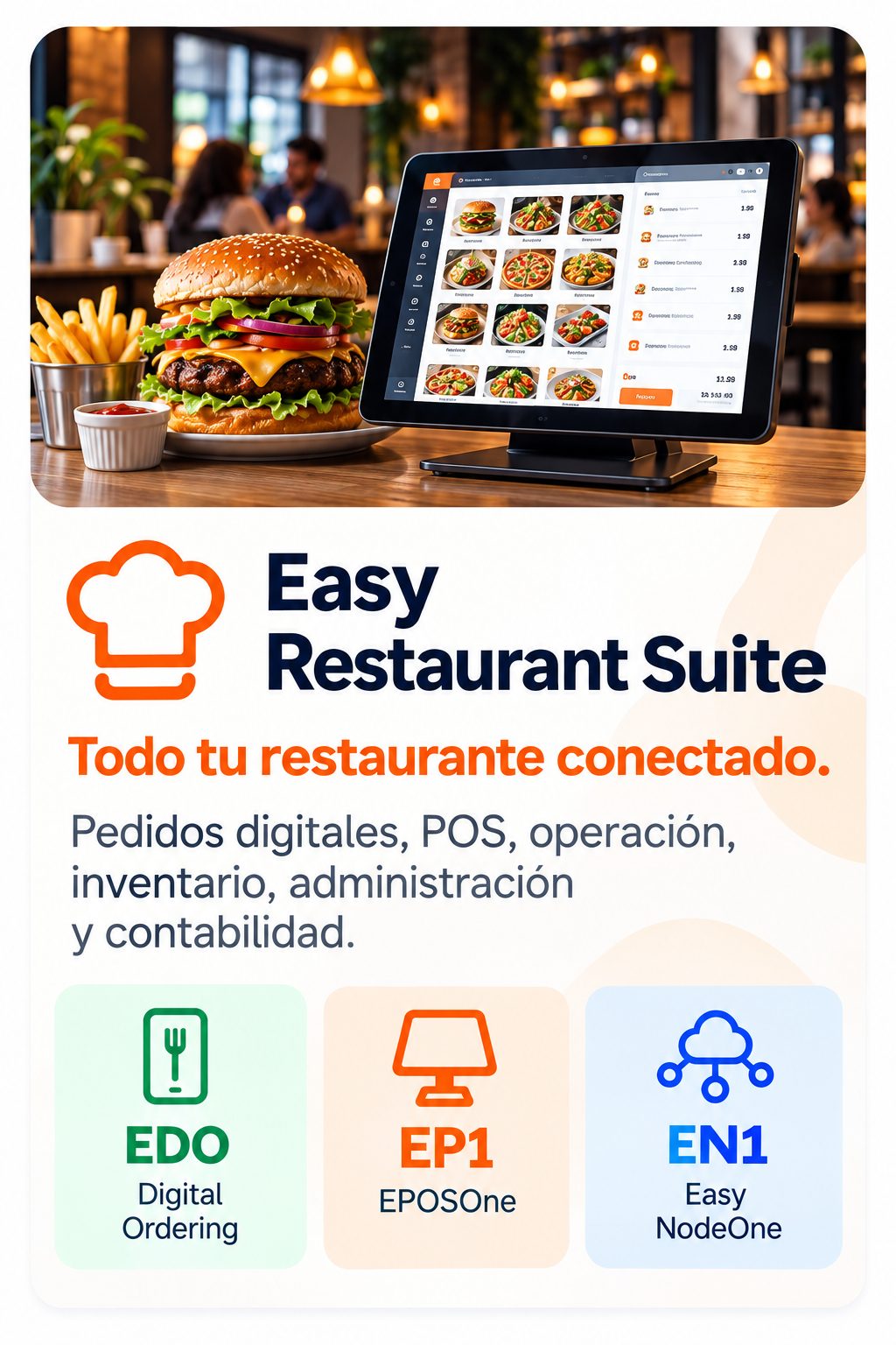 Pedidos, operación y gestión del restaurante en un mismo flujo